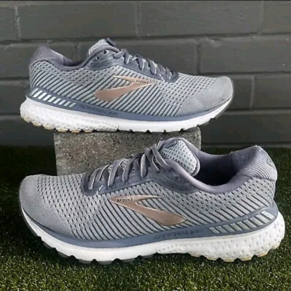 Brooks Shoes - Brooks Adrenaline GTS 20 Grey Pale Peach 1202962A073 Sneakers Women's Size 9 SB2